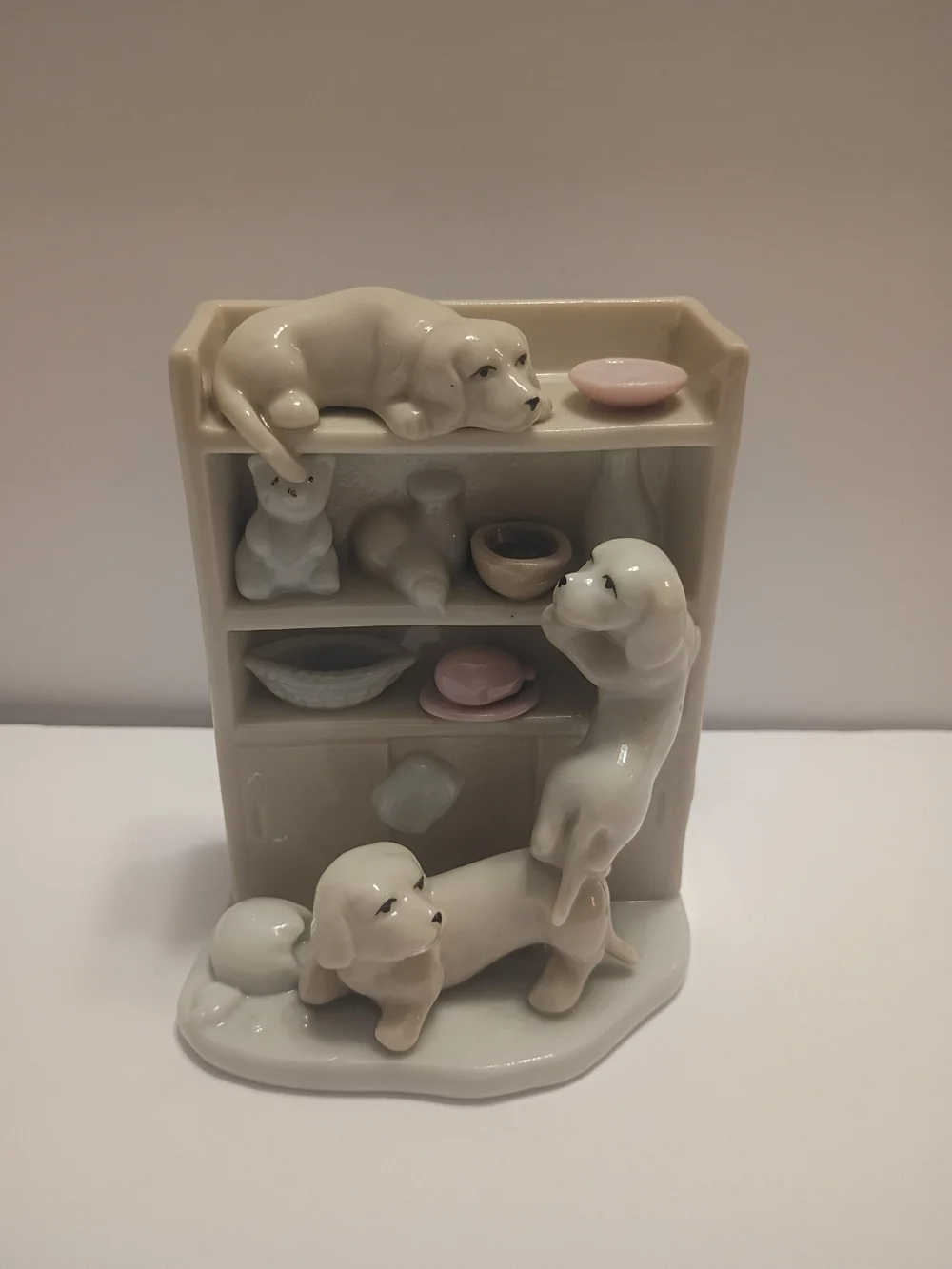Vintage Puppy Shelf Figurine Simson Home Buddies Too Many Cookies